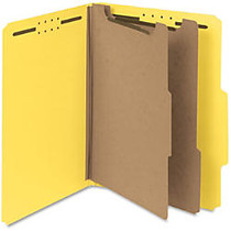 Smead 100% Recycled Pressboard Colored Classification Folders - Letter - 8 1/2 inch; x 11 inch; Sheet Size - 2 inch; Expansion - 2 x 2K Fastener(s) - 2/5 Tab Cut - Right of Center Tab Location - 2 Divider(s) - 25 pt. Folder Thickness - Pressboard - Y