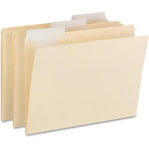 Smead FlexiFolder&trade; - Letter - 8 1/2 inch; x 11 inch; Sheet Size - 1/3 Tab Cut - Assorted Position Tab Location - 14 pt. Folder Thickness - Paper - Manila - Recycled - 12 / Pack