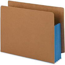 Smead; Extra-Wide Expansion End-Tab File Pockets, 12 inch;W Body, Letter Size, 30% Recycled, Blue, Box Of 10