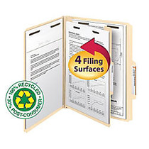 Smead; Manila Classification Folders, 1 Divider, Legal Size, Box Of 10