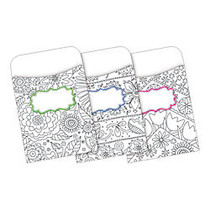 Barker Creek Peel & Stick Library Pockets, Color Me! In My Garden, Pack Of 30