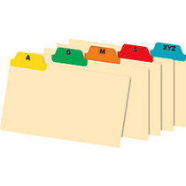 Office Wagon; Brand A-Z Poly Index Card Guide Set, 3 inch; x 5 inch;, Multicolor, Set Of 25 Cards