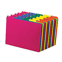 Pendaflex Poly Top Tab File Guide - 5 Printed Tab(s) - Character - A-Z - 8.50 inch; Divider Width x 11 inch; Divider Length - Letter - Blue Polypropylene, Green, Yellow, Magenta, Strawberry Tab(s) - 25 / Set