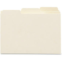 Smead Card Guides, Blank Tab Sets - Blank - 5 Tab(s)/Set - 6 inch; Divider Width x 4 inch; Divider Length - Manila Manila Divider - Assorted Manila Tab - 100 / Box