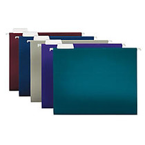 Office Wagon; Brand 2-Tone Hanging File Folders, 1/5 Cut, 8 1/2 inch; x 11 inch;, Letter Size, Assorted Colors, Box Of 25