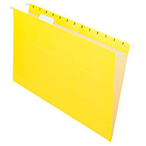 Office Wagon; Brand 2-Tone Hanging FIle Folders, 1/5 Cut, 8 1/2 inch; x 14 inch;, Legal Size, Yellow, Box Of 25