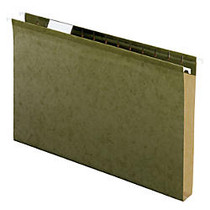Office Wagon; Brand Extra Capacity Hanging Folders With Reinforced Tabs, 1 inch; Expansion, 1/5 Tab Cut, Legal Size, Standard Green, Pack Of 25