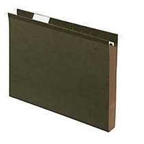 Office Wagon; Brand Extra Capacity Hanging Folders With Reinforced Tabs, 1 inch; Expansion, 1/5 Tab Cut, Letter Size, Standard Green, Pack Of 25