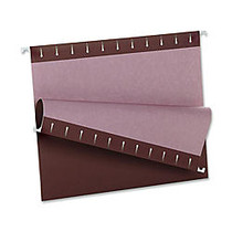 Oxford; Color 1/5-Cut Hanging Folders, Letter Size, Burgundy, Box Of 25