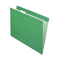 Oxford; Color 1/5-Cut Hanging Folders, Letter Size, Green, Box Of 25