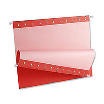 Oxford; Color 1/5-Cut Hanging Folders, Letter Size, Red, Box Of 25