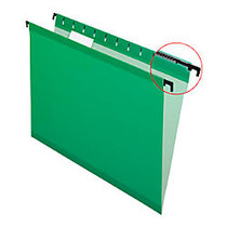 Pendaflex; SureHook&trade; Reinforced Hanging Folders, 1/5-Cut, Letter Size, Bright Green, Box Of 20