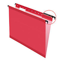 Pendaflex; SureHook&trade; Reinforced Hanging Folders, 1/5-Cut, Letter Size, Red, Box Of 20