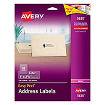 Avery; Easy Peel; Clear Laser Address Labels, 1 inch; x 2 5/8 inch;, Pack Of 750