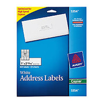 Avery; White Copier Address Labels, 1 inch; x 2 13/16 inch;, Box Of 825