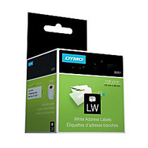 DYMO; 30251 LabelWriter; Address Labels, 1 1/8 inch; x 3 1/2 inch;, White, 130 Labels Per Roll, Pack Of 2 Rolls