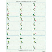 Great Papers!; Holiday Address Labels, Holly Bunch, 1 inch; x 2 5/8 inch;, Pack Of 150