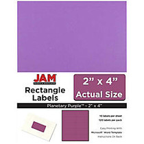 JAM Paper; Rectangular Mailing Address Labels, 2 inch; x 4 inch;, Planetary Purple, Pack Of 120