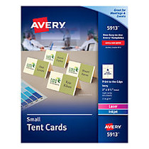 Avery; Embossed Tent Cards, 2 inch; x 3 1/2 inch;, Ivory, Pack Of 160