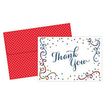 Great Papers! Thank You Cards, 4 7/8 inch; x 3 3/8 inch;, Party Elements, Multicolor, Pack Of 20