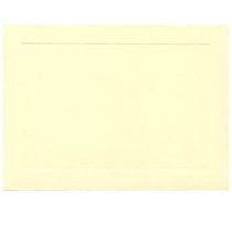 JAM Paper; Blank Note Cards, Panel Border, 5 1/8 inch; x 7 inch;, Ivory, Pack Of 100