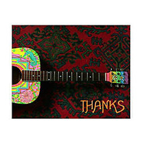 Retrospect Thank You Note Cards With Envelopes, 4 1/2 inch; x 5 7/8 inch;, Guitar, Box Of 10