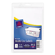 Avery; Removable Inkjet/Laser Multipurpose Labels, 4 inch; x 6 inch;, White, Pack Of 40