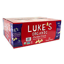 Luke's Organic White Cheddar Clouds Cheese Puffs, 1 Oz Snack Packs, Box Of 24 Packs