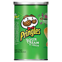 Pringles Onion Grab/Go Potato Crisps - Sour Cream, Onion - Can - 1 Serving Can - 2.50 oz - 12 / Carton