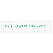 Partners Brand White Warehouse Labels - Magnetic Strips 3 inch; x 12 inch;, Case of 25