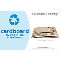 Recycle Across America Cardboard Standardized Recycling Labels, 5 1/2 inch; x 8 1/2 inch;, Light Blue