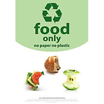 Recycle Across America Food Standardized Recycling Label, 10 inch; x 7 inch;, Light Green