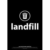 Recycle Across America Landfill Standardized Recycling Labels, 10 inch; x 7 inch;, Black