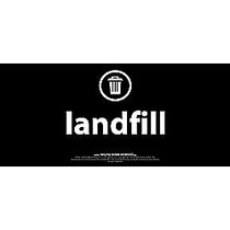 Recycle Across America Landfill Standardized Recycling Labels, 4 inch; x 9 inch;, Black