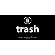 Recycle Across America Trash Standardized Recycling Labels, 4 inch; x 9 inch;, Black