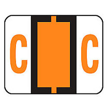 Smead; BCCR Bar-Style Permanent Alphabetical Labels, C, Dark Orange, Roll Of 500