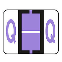 Smead; BCCR Bar-Style Permanent Alphabetical Labels, Q, Lavender, Roll Of 500