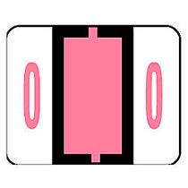 Smead; BCCRN Bar-Style Permanent Numerical Labels, 0, Pink, Roll Of 500