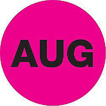 Tape Logic Pink -  inch;AUG inch; Months of the Year Labels 2 inch;, Roll of 500