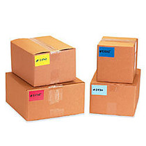 Tape Logic; Removable Write-On Rectangle Inventory Label Roll, 4 inch; x 2 3/4 inch;, Fluorescent Orange, Roll Of 500