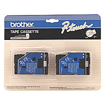 Brother; TC-20 Black-On-White Tapes, 0.5 inch; x 25', Pack Of 2