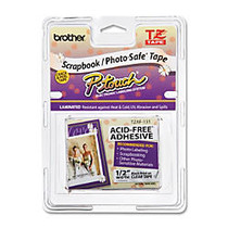 Brother; TZ-AF131 Acid-Free Black-On-Clear Labeling Tape, Clear, 0.5 inch; x 26'