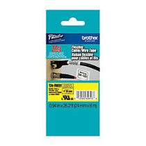 Brother; TZe FX651 Flexible Label Maker Tape, 1 inch; x 26.2', Black Print/Yellow Label