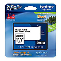 Brother; TZe-261 Black-On-White Security Tape, 1.5 inch; x 26'