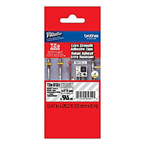 Brother; TZe-S131 Black-On-Clear Industrial-Strength Tape, 0.5 inch; x 26 inch;