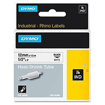 Dymo White Heat Shrink Tube - 0.47 inch; Width x 59.06 inch; Length - Thermal Transfer - White, Black - Vinyl - 1 Each
