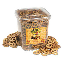 Office Snax; Hansel's Gretzels Graham Cracker Twists, 32 Oz Tub