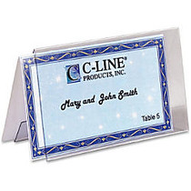 C-Line Laser Inkjet Printable Plastic Tent Holder - 2 inch; x 3.5 inch; - Plastic - 40 / Box - Clear inch;