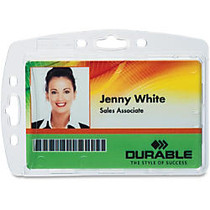 Durable 8005/8012/8268 Replacemt ID Card Holders - Horizontal, Vertical - Acrylic - 10 / Box - Clear