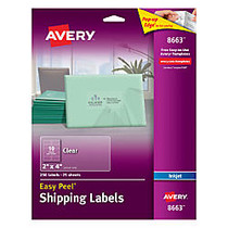 Avery; Easy Peel; Clear Inkjet Mailing Labels, 2 inch; x 4 inch;, Box Of 250